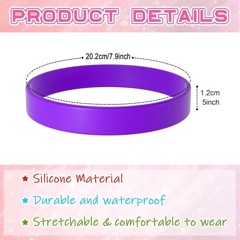 60 Pieces Rubber Bracelets Black Sports Band Unisex for Sports Teams Party Games Fashion Decorations in Saudi Arabia
