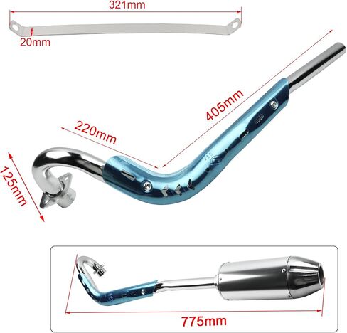 مجموعة أنابيب عادم كاتم الصوت عالية الأداء من FLYPIG مناسبة لهوندا XR50 XR 50 XR50R CRF50F CRF50 الصينية 50CC 70CC 90CC 110CC 125cc الترابية حفرة الدراجة SDG SSR in Saudi Arabia