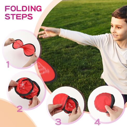 36 Sets End of The Year Gifts Flying Disc Foldable Fan with Storage Bag Inspirational Card and Organza Bag Set Fun End of The School Year Party Favors Summer Gifts Outdoor Activity Game in Saudi Arabia