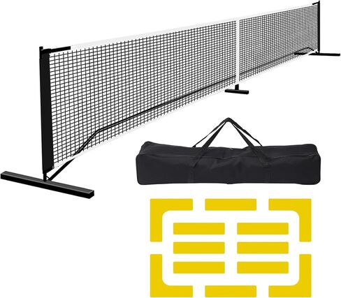 DULCE DOM Pickleball Net Portable Outdoor, 22 FT Pickleball Nets USAPA Regulation Full Size, Pickle Ball Game Net System with Carrying Bag for Driveway Backyards, with Court Marking Kit & Paddles in Saudi Arabia