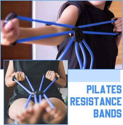 1 Pc Pilates Resistance Band Cross Exercise Band Elastic Loop Tube Pilates Reformer Pilates Bands with Comfort Grips Home Fitness Equipment for Women Body Muscles Workout Strength Training in Saudi Arabia