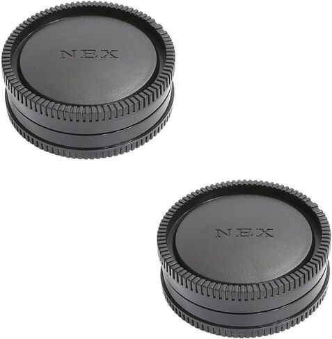 2 Pack Rear Lens Cap and Camera Body Cap Cover Kit for Sony A9 A7 A7II A7III A7IV A7S II III A7R II III A7RIV A7RV A7CR A7C II A7CII A6700 A6600 A6400 A6300 A6100 A6000 and More in Saudi Arabia