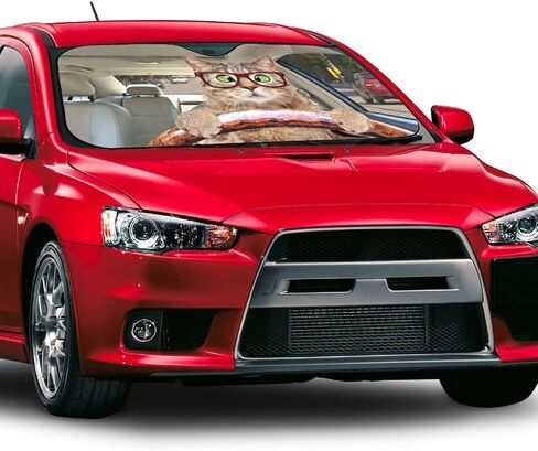 Car Front Windshield Sun Shade,Auto Sunshade for Car Truck SUV - Blocks Uv Rays Sun Visor Protector (51" X 27.5"Inch,Upgrade Hardened) in Saudi Arabia