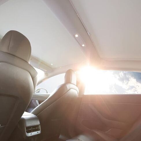 مظلة سقف زجاجية لملحقات Tesla Model 3 2024 2016-2023، غطاء عازل للحرارة قابل للطي، فتحة سقف قابلة للطي، نافذة علوية تحجب الحرارة فوق البنفسجية in Kuwait