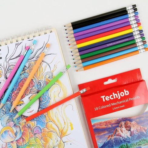 Colored Mechanical Pencil 18pcs, 2.6mm in Saudi Arabia