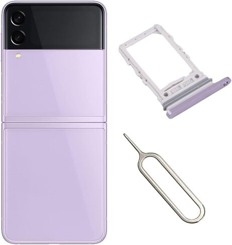 for Samsung Galaxy Z Flip 4 5G SIM Card Tray Card Holder Slot Replacement Parts + Open Eject Pin (Blue) in Saudi Arabia