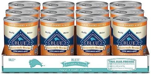 وصفة منزلية من Blue Buffalo Homestyle الدجاج ولحم البقر حزمة متنوعة من أغذية الكلاب الرطبة للكلاب البالغة، الحبوب الكاملة، 12.5 أونصة. علب (6 عبوات) in Kuwait
