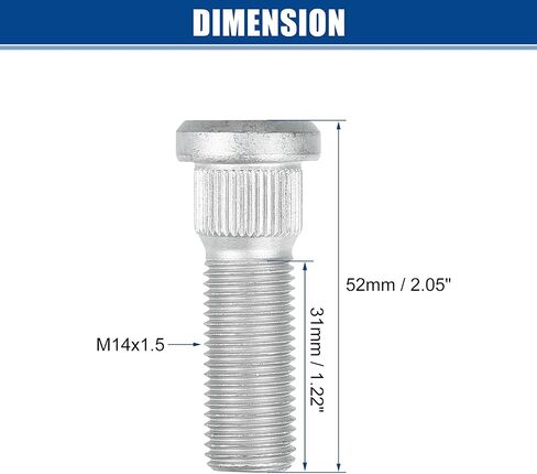 ACROPIX M14x1.5 عجلة العروة البراغي المكسرات محور الجمعية مسمار العجلة يصلح لكزس LS460 4.6L 2007-2020 رقم 9094202077 - حزمة من 2 in Kuwait