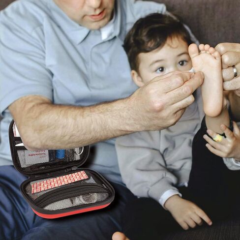 مجموعة الإسعافات الأولية 100 قطعة، مجموعات طبية فاخرة مضادة للماء للصدمات لأي حالات طوارئ، مثالية للمنزل والمكتب والسفر والخارج والسيارة والتخييم والمشي لمسافات طويلة وركوب القوارب، باللون الأحمر in Kuwait