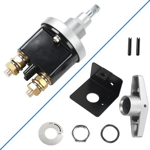 12 فولت-36 فولت 20247 مفتاح فصل البطارية مع لوحة القفل، مفتاح قتل البطارية، عازل مقبض ثابت للسيارة، RV والقارب in Kuwait