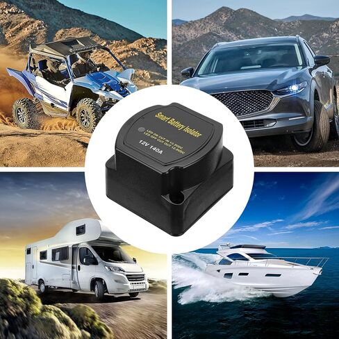 KEMIMOTO 12V 140A Dual Battery Isolator, Waterproof VSR Voltage Sensitive Relay Compatible with RVs, Vehicles, Cars, UTVs, Marine, Caravan, Polaris Ranger/General/RZR, Can-Am, Talon, Pioneer in Saudi Arabia