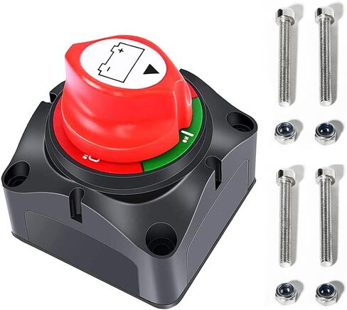 مفتاح البطارية، 12 فولت مقاوم للماء للخدمة الشاقة، قطع طاقة البطارية الرئيسية، عازل فصل، عازل البطارية عند إيقاف التشغيل، مفتاح قتل عالي التيار للسيارة RV البحرية والقوارب والمركبات ATV in Kuwait