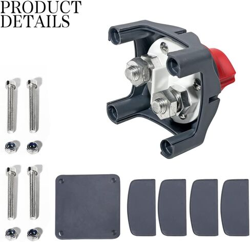 مفتاح البطارية، 12 فولت مقاوم للماء للخدمة الشاقة، قطع طاقة البطارية الرئيسية، عازل فصل، عازل البطارية عند إيقاف التشغيل، مفتاح قتل عالي التيار للسيارة RV البحرية والقوارب والمركبات ATV in Kuwait