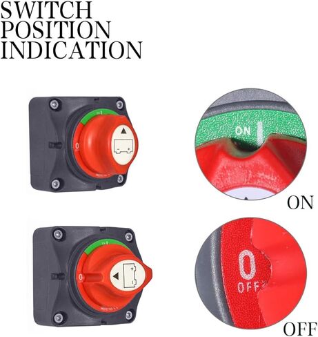 مفتاح البطارية، 12 فولت مقاوم للماء للخدمة الشاقة، قطع طاقة البطارية الرئيسية، عازل فصل، عازل البطارية عند إيقاف التشغيل، مفتاح قتل عالي التيار للسيارة RV البحرية والقوارب والمركبات ATV in Kuwait