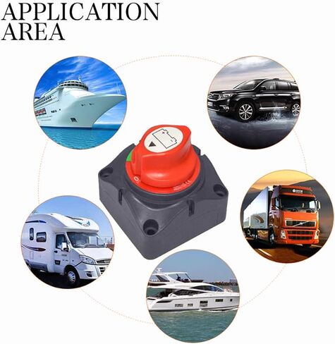 مفتاح البطارية، 12 فولت مقاوم للماء للخدمة الشاقة، قطع طاقة البطارية الرئيسية، عازل فصل، عازل البطارية عند إيقاف التشغيل، مفتاح قتل عالي التيار للسيارة RV البحرية والقوارب والمركبات ATV in Kuwait