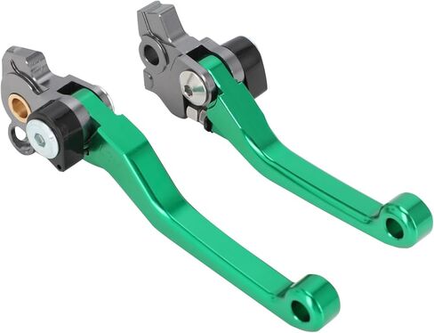 عتلات فرامل قابض الدراجة الترابية، رافعة فرامل قابض قابلة للطي على شكل دراجة نارية لـ KX250 21-23/KX250X 21-23/KX450 19-23/KX450X 21-23-أخضر in Kuwait