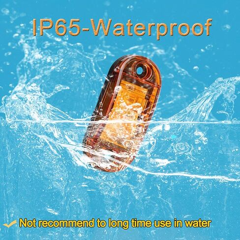 4 قطع 2 كهرماني + 2 مصباح مقطورات أحمر بيضاوي LED، مصباح LED صغير للعلامة الجانبية، مصابيح عالمية 12-24 فولت لتعريف الإشارة، لسيارة شاحنة قارب حافلة SUV Vans دراجة نارية شاحنة in Kuwait