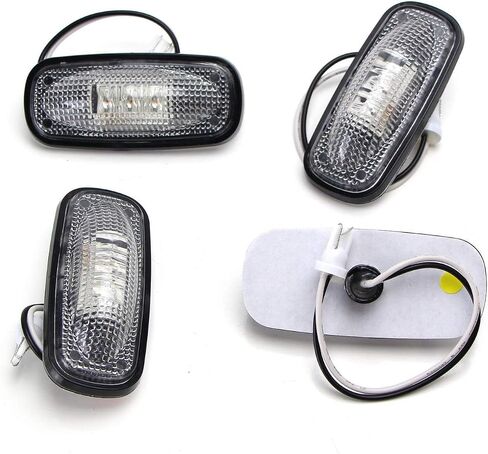 iJDMTOY Clear Lens Amber/Red LED Rear Bed Side Marker Lights Set Compatible With 2003-2009 Dodge RAM 2500 3500 Heavy Duty Dually Truck Double Wheel Side Fenders in Saudi Arabia