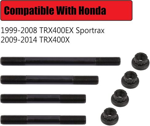 طقم مسمار رأس الأسطوانة طراز ARP متوافق مع Honda 1999-2008 TRX400EX Sportrax 400، 2009-2014 TRX400 مجموعة مسامير رأس الأسطوانة in Kuwait