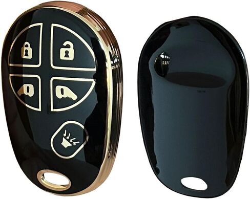 Soft TPU for Toyota Key Fob Shell Fits for Toyota Highlander/Sequoia/Sienna/Tacoma/Tundra 2004-2017 (3B-Black) in Saudi Arabia