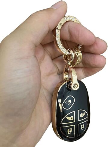 Soft TPU for Toyota Key Fob Shell Fits for Toyota Highlander/Sequoia/Sienna/Tacoma/Tundra 2004-2017 (3B-Black) in Saudi Arabia