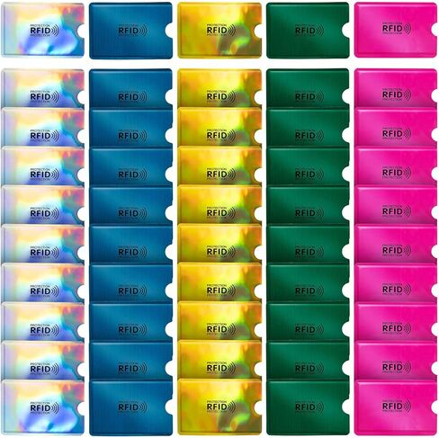 RAYNAG 25 RFID أغطية بطاقات الائتمان وحاملات بطاقات الهوية وحماية سرقة الهوية وأغطية رقائق الألومنيوم، تناسب فتحة المحفظة/المحفظة بشكل مثالي in Kuwait