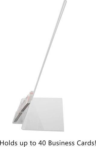 Dazzling Displays Clear Slanted Sign Holder Picture Frame 8.5 x 11 with Attached Business Card Holder Premium Acrylic Sign Holder for Office, Retail 1 in Saudi Arabia