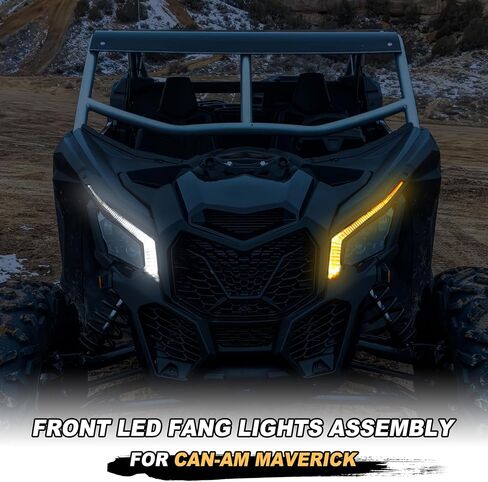 Turn Signal Lights Front LED Fang Lights Signature Light Assembly for Can-Am Maverick X3 XDS XRS Max Turbo R Trail Sport 2017-2024 Accessories(2PCS, Replace #710004994, 710004995) in Saudi Arabia
