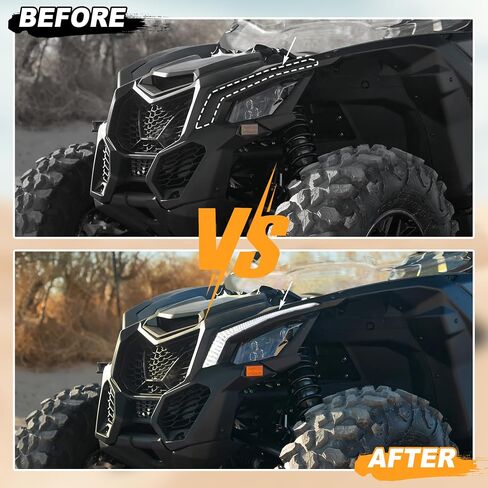 Turn Signal Lights Front LED Fang Lights Signature Light Assembly for Can-Am Maverick X3 XDS XRS Max Turbo R Trail Sport 2017-2024 Accessories(2PCS, Replace #710004994, 710004995) in Saudi Arabia