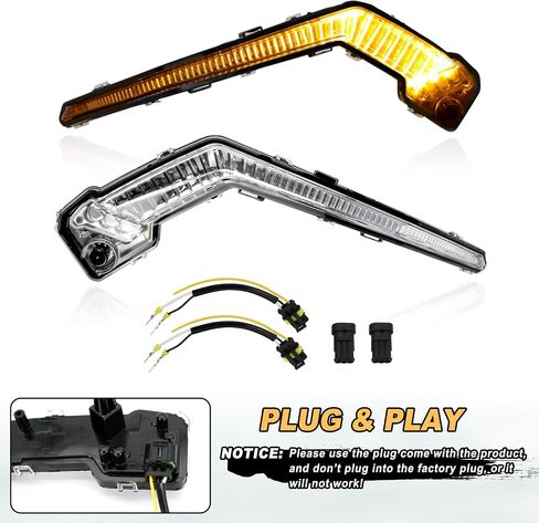 Turn Signal Lights Front LED Fang Lights Signature Light Assembly for Can-Am Maverick X3 XDS XRS Max Turbo R Trail Sport 2017-2024 Accessories(2PCS, Replace #710004994, 710004995) in Saudi Arabia