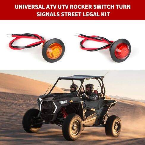 Universal ATV UTV Turn Signal Kit Compatible with Polaris Ranger Polaris BRZ Yamaha Rhino Kawasaki Teryx Can-Am Street Legal Kit in Saudi Arabia