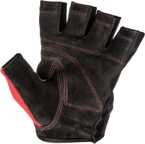 Contraband Black Label 5150 Mens Pro Leather Fingerless Weight Lifting Gloves - Durable Light - Medium Padded Split Leather Gym Gloves - Perfect Classic Lifting Gloves (Pair) in Saudi Arabia
