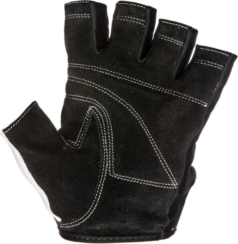 Contraband Black Label 5150 Mens Pro Leather Fingerless Weight Lifting Gloves - Durable Light - Medium Padded Split Leather Gym Gloves - Perfect Classic Lifting Gloves (Pair) in Saudi Arabia