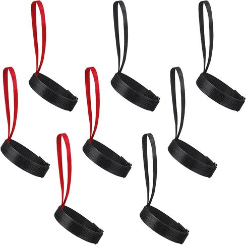 8 Pieces Sport Glove Strap Glove Leash Wrist Strap Ski Handcuff for Hanging Glove, Outdoor, Red, Black in Saudi Arabia