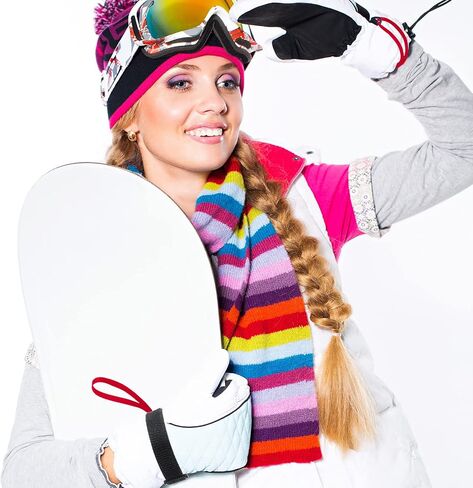 8 Pieces Sport Glove Strap Glove Leash Wrist Strap Ski Handcuff for Hanging Glove, Outdoor, Red, Black in Saudi Arabia