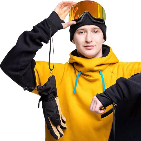 8 Pieces Sport Glove Strap Glove Leash Wrist Strap Ski Handcuff for Hanging Glove, Outdoor, Red, Black in Saudi Arabia