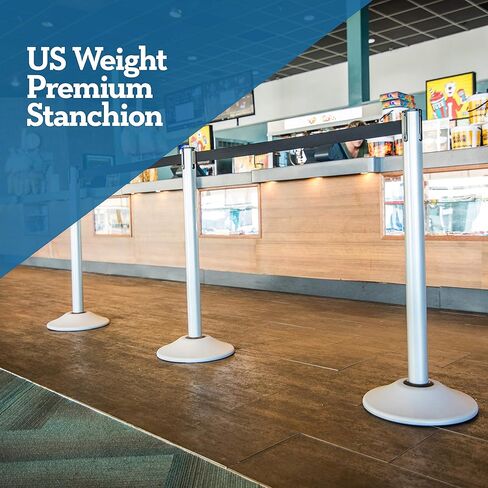 دعامة فولاذية ممتازة للوزن الثقيل في الولايات المتحدة مع حزام ممتد قابل للسحب بطول 13 قدمًا - فضي - ستة عبوات in Kuwait