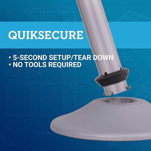 دعامة فولاذية ممتازة للوزن الثقيل في الولايات المتحدة مع حزام ممتد قابل للسحب بطول 13 قدمًا - فضي - ستة عبوات in Kuwait