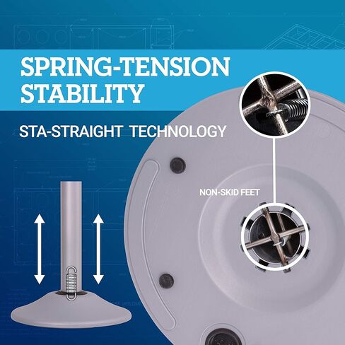 دعامة فولاذية ممتازة للوزن الثقيل في الولايات المتحدة مع حزام ممتد قابل للسحب بطول 13 قدمًا - فضي - ستة عبوات in Kuwait