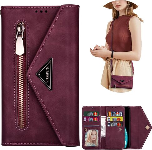 CCSamll Wallet Case for Samsung Galaxy A13 5G (Not 4G), Galaxy A04s Case, Crossbody Neck Strap Lanyard Purse Handbag Shoulder Strap Cover Phone Case for Samsung Galaxy A04s/A13 5G XK Black in Saudi Arabia