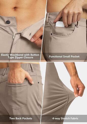 G Gradual Men's Stretch Golf Pants with 6 Pockets Slim Fit Dress Pants for Men Travel Casual Work in Saudi Arabia