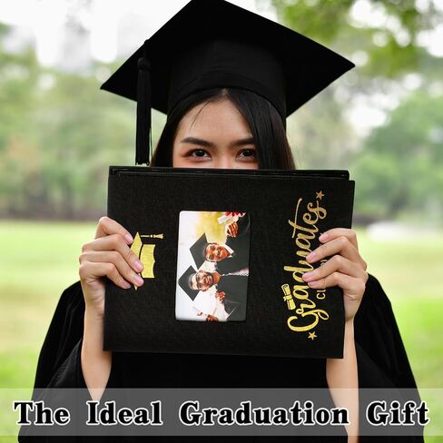 Class of 2024 200 Pocket Graduation Photo Album, 7 x 9 Inch Linen Fabric Cover Photo Books for 4 x 6 Inch Photos, Silk Print Frame Cover Picture Book for Photos Graduates Gifts Wedding Party in Saudi Arabia