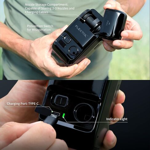 مضخة القارب المحمولة ماكس من فليكستايلجير، مضخة هواء كهربائية قابلة لإعادة الشحن للقوارب القابلة للنفخ، نفخ الهواء مع وظيفة الإيقاف التلقائي، شاشة LED في الوقت الحقيقي للقوارب المطاطية القابلة للنفخ in Kuwait