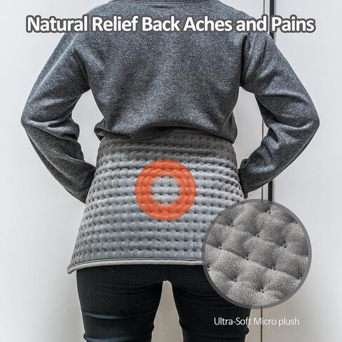 Heating Pad for Back Pain Cramps Relief,Electric Heating Pad for Neck and Shoulder,XL Heating Pad with Auto Shut Off,6 Heat Settings,Machine Washable,Gifts for Women, 12" x 24" in Kuwait