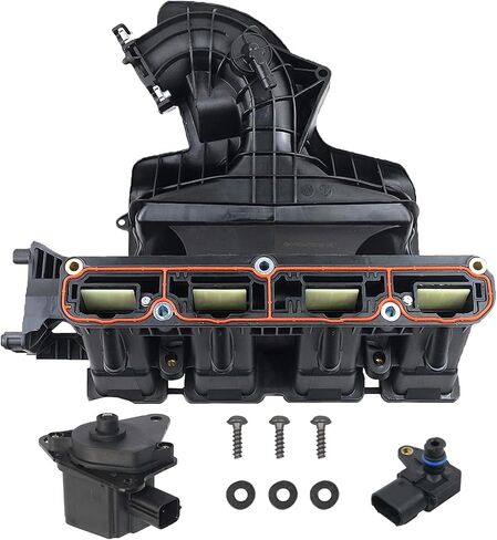 Intake Manifold w/Runner Valve+ MAP Sensor Replacement for 07-17 Chrysler Sebring Dodge Caliber Jeep Compass 1.8 2.0 2.4L 911-902 4884495AC 5033310AB GELUOXI in Saudi Arabia