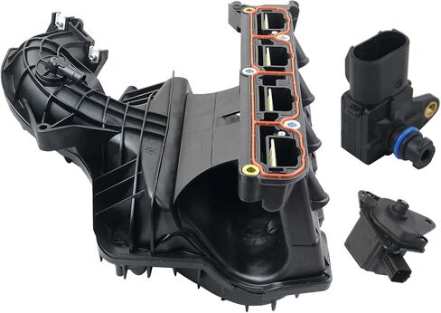 Intake Manifold w/Runner Valve+ MAP Sensor Replacement for 07-17 Chrysler Sebring Dodge Caliber Jeep Compass 1.8 2.0 2.4L 911-902 4884495AC 5033310AB GELUOXI in Saudi Arabia