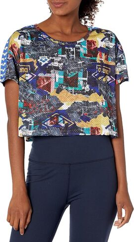 ARENA Women's Icons Crop Tee Corinee Mesh in Saudi Arabia