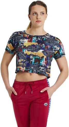 ARENA Women's Icons Crop Tee Corinee Mesh in Saudi Arabia