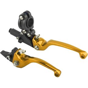 مجموعة فرامل القابض CNC Powermotor CNC مجموعة ， 22 مم 7/8 بوصة قابلة للطي رافعة فرامل القابض من الألومنيوم ل 110CC 125CC 140CC TTR 125CC SSR ATV PIT DIRT MOTOCROSS （GREEN）