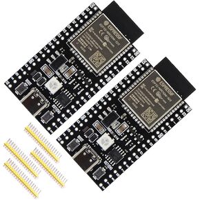 2 قطعة لوحة تطوير ESP32 32E 2.4 جيجا هرتز ثنائي النواة واي فاي + بلوتوث 2 وظيفة متحكم صغير ESP32-DevKit لوحة واجهة USB (الوحدة الأصلية ESP32-WROOM-32E)